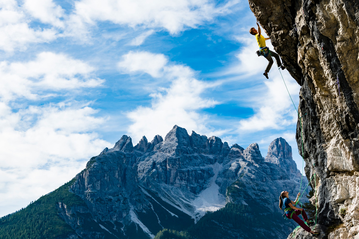 Escalade des 3 Cimets, Dolomites de Sexten, Tyrol du Sud, Italie (© Rainer Eder)