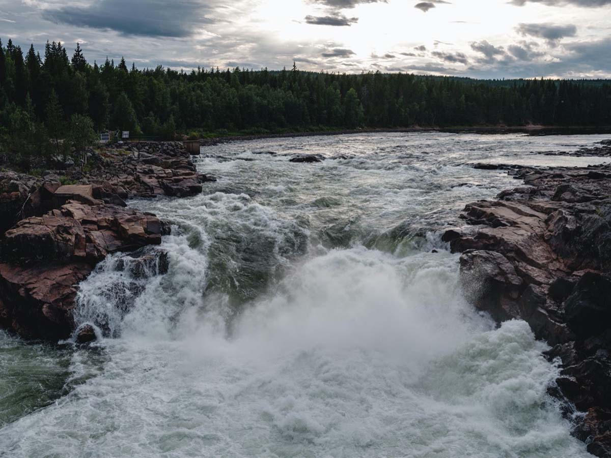 Schwedisch Lappland - Wasserfall Jockfall