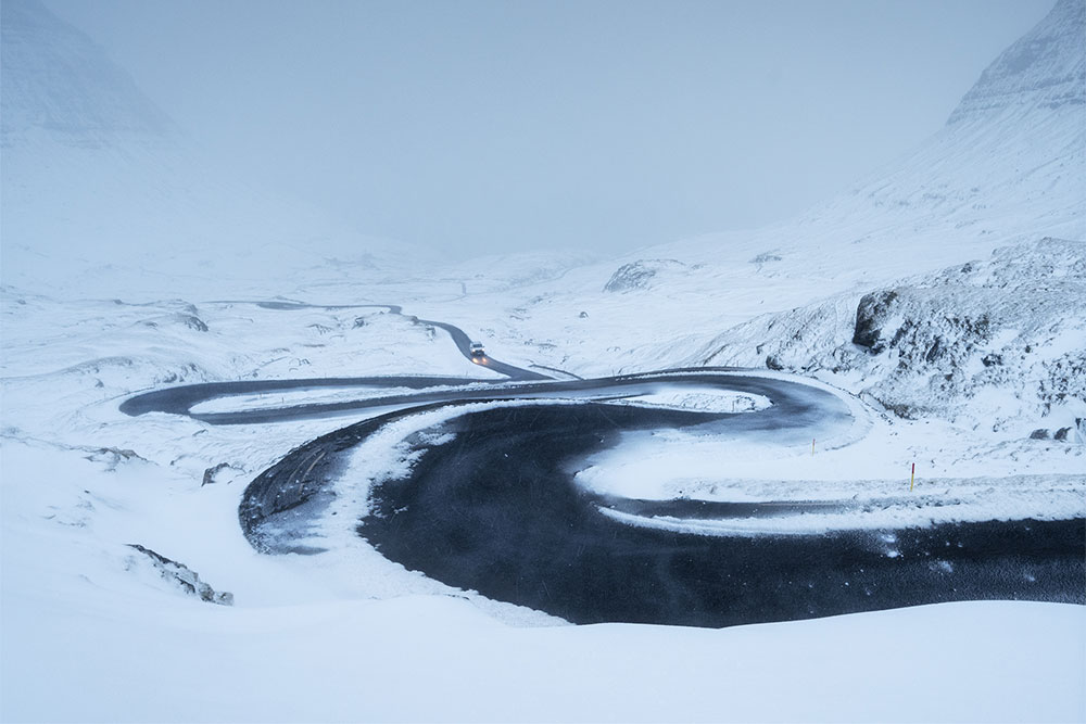 Snowstorm on the Faroe Islands